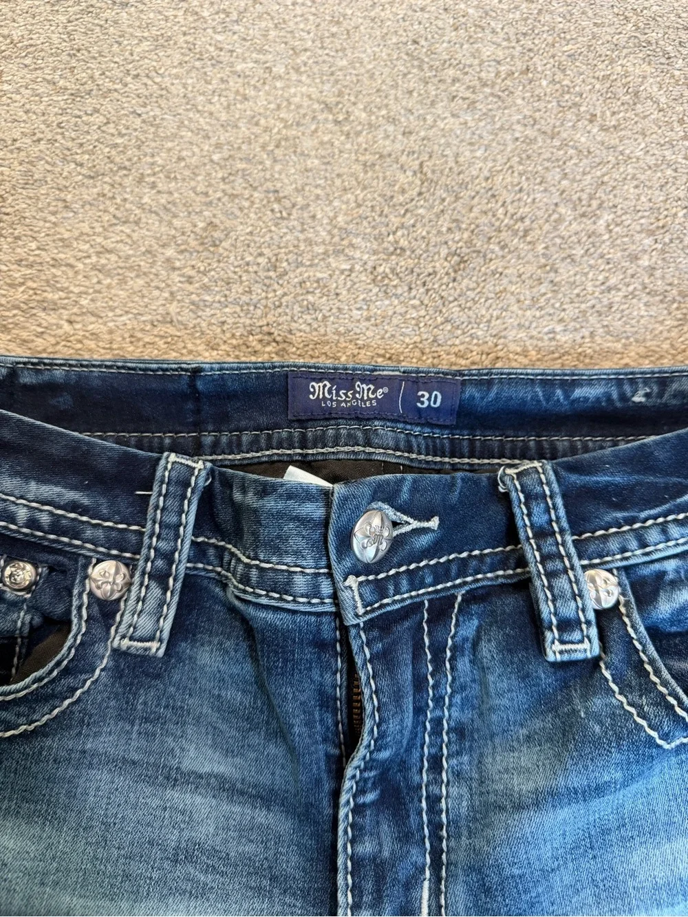 Miss Me Light Blue Embellished Boot Cut Jeans